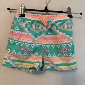 Chubbies Colorful Geometric Patterned Swim Trunks